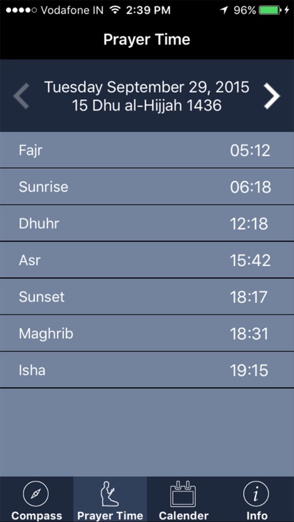 Qibla Compass Pro : Prayer time, Islamic Calendar