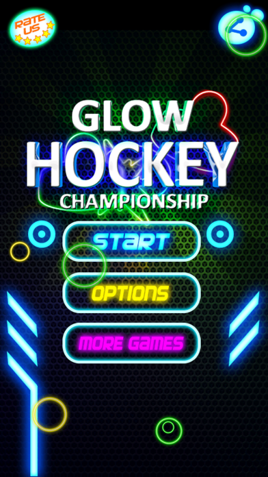 Screenshot #1 pour Glow Hockey Xtreme Free