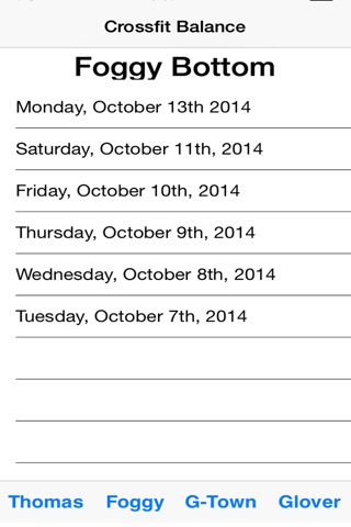 Crossfit Balance App screenshot 3
