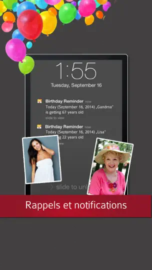 Capture d'écran de Anniversaire Rappel - Calendrier D'anniversaire & Compte à Rebours Avec Notifications sur iPhone 4