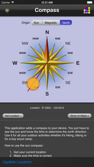 Capture d'écran de Compass sur iPhone 4