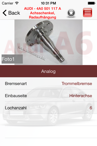 AutoParts  Audi A6 screenshot 4
