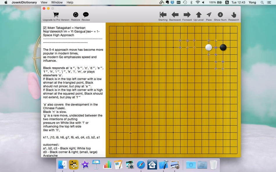 #1. Go Game Joseki Dictionary (macOS) 由: Yong Yan