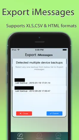 Game screenshot Export Messages - Save Print Backup Recover Text SMS iMessages hack