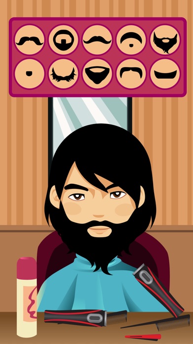 Mustaches & Beard salon - A hairy geek shave salon & barber shop game iPhone screenshot