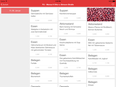 Screenshot #4 pour Meine Mensa - Speiseplan für alle Universitäten und Hochschulen in Deutschland