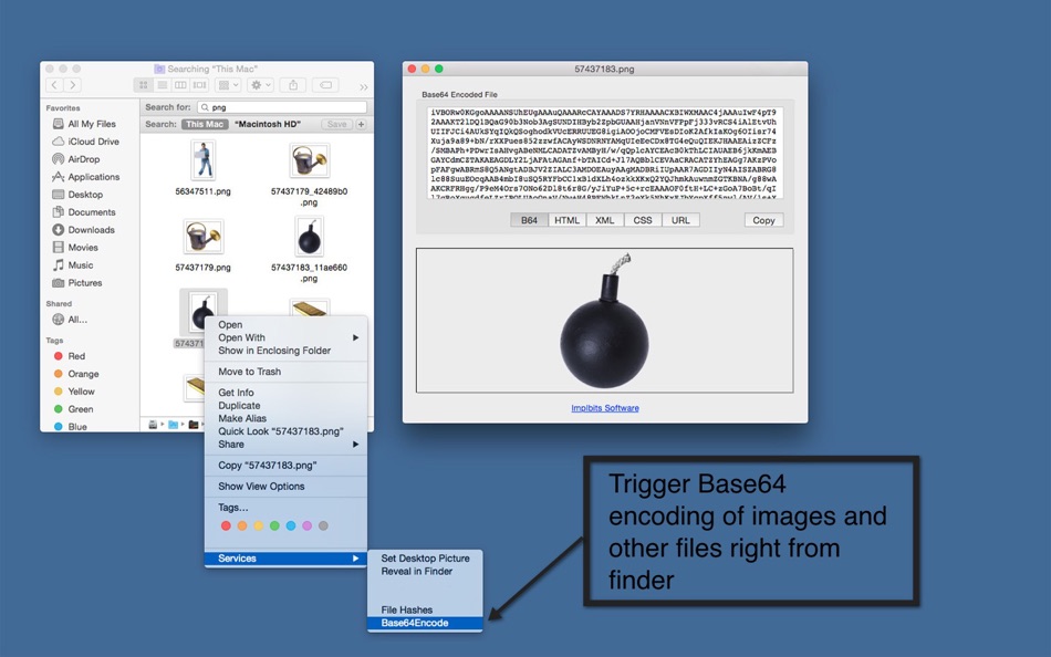 #1. Base64Anywhere (macOS) โดย: John Bowers