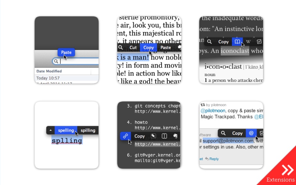 PopClip 1.5.8-65  Cut, copy and paste at your fingertips