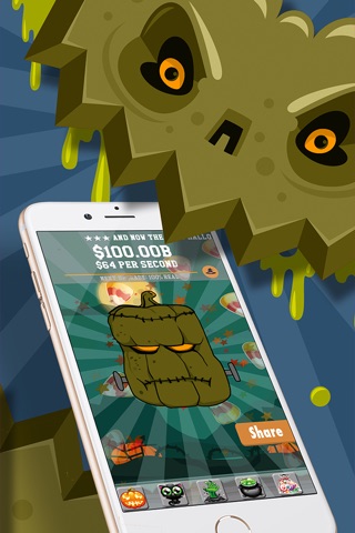 Halloween pumpkin clickers- trick or treat with spooky sound, monster, zombie, cookie and candy screenshot 4