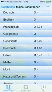 Notendurchschnitt: Meine Schulnoten / Meine Punkte screenshot #1 for iPhone