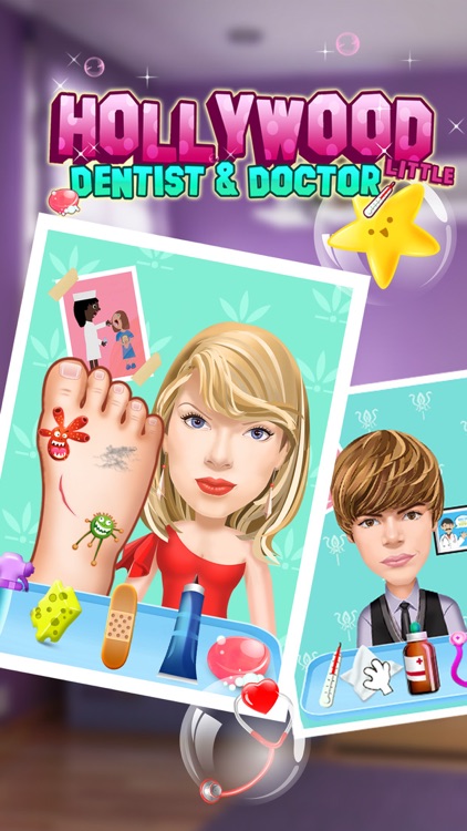 Hollywood Little Dentist & Doctor - free celebrity care & surgery games for kids and girls