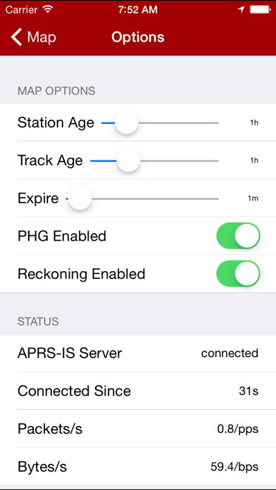 APRS Mobile Screenshot