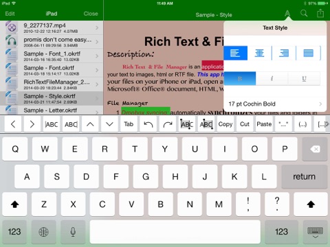 Screenshot #2 for Rich Text & File Manager