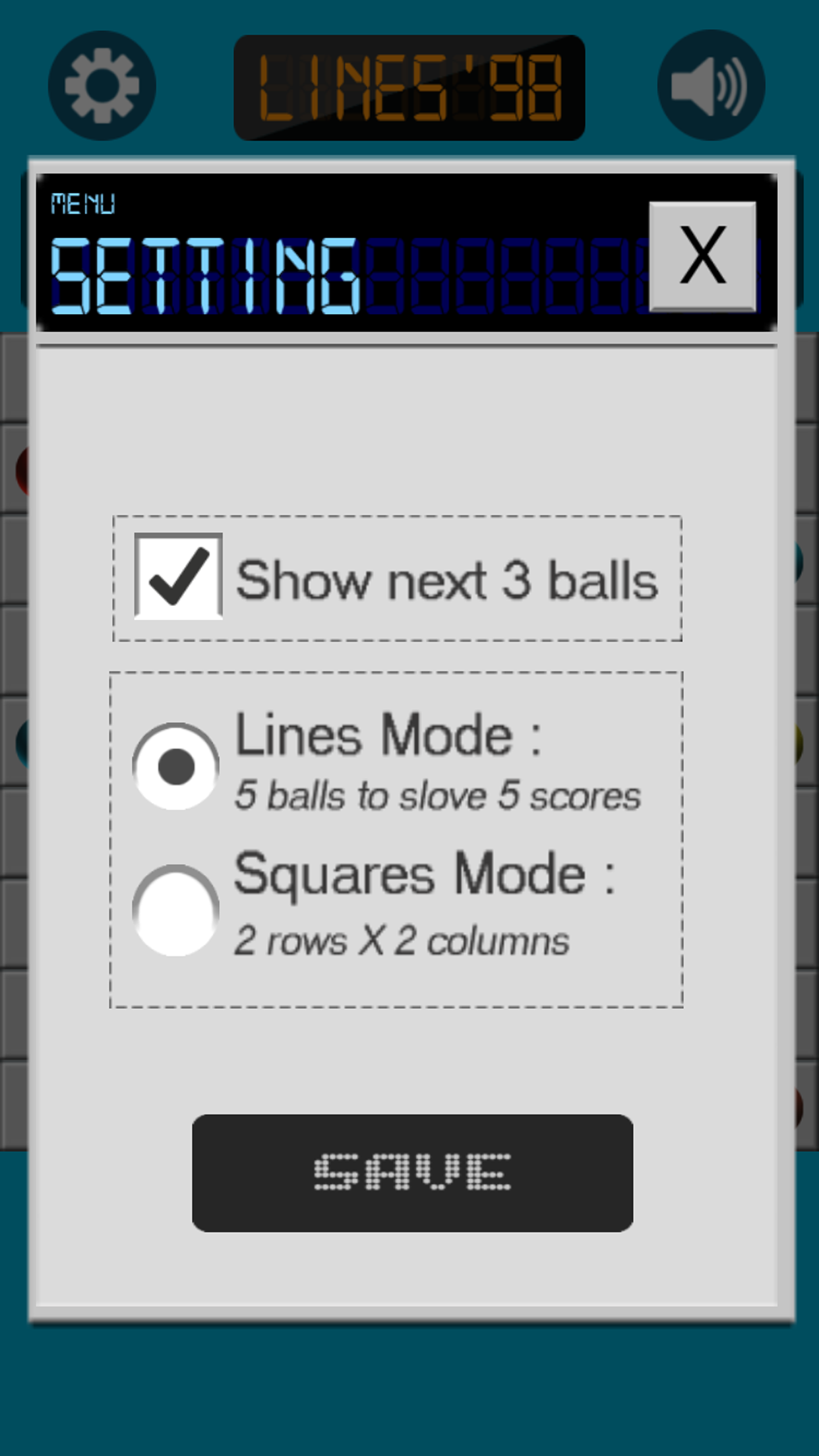 Lines 98 - Color Balls Classic
