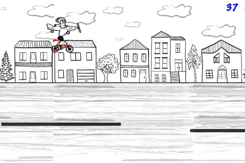 Stickman Line Biker Racer: Run and Fly Through the City screenshot 4