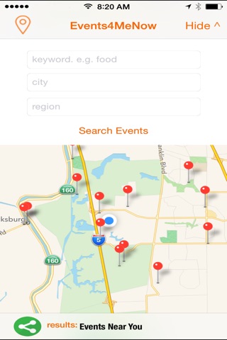 Events4MeNow screenshot 2