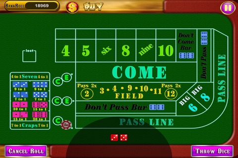 1-2-3 Craps Fun Dice Casino Game Free screenshot 4