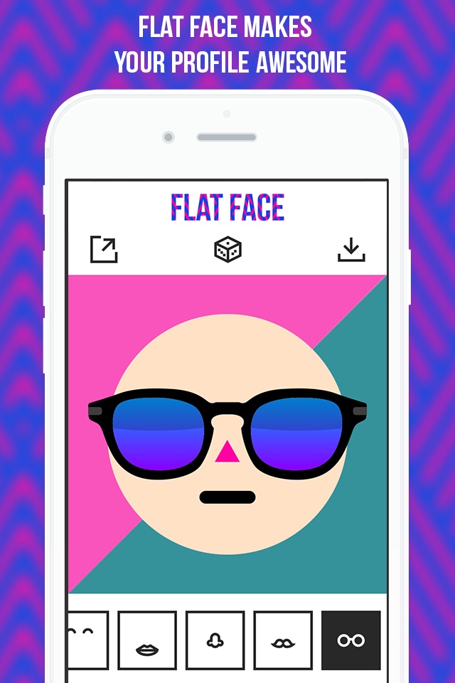 Flat Face - Avatar Face Maker screenshot 3