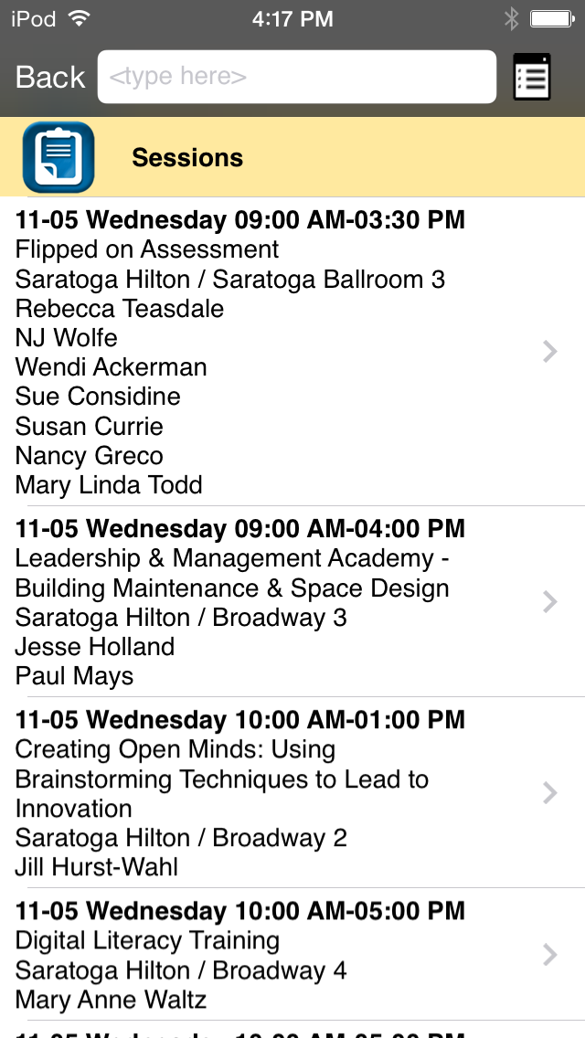 NYLA 2014 app screenshot 3
