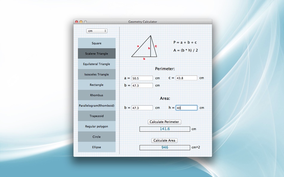 Geometry Calculator for Mac OS X - 1.1 - (macOS)