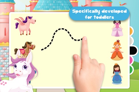 Free Kids Puzzle Teach me ponies for girls - Learn about pink ponies, cute fairies and princesses screenshot 2