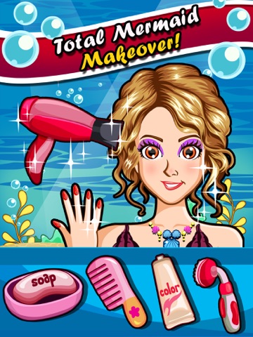 Screenshot #4 pour A Mermaid Princess Salon Spa Makeover - fun little nose & leg make up kids games for girls