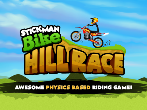 Stickman Bike Hill Race Free Addictive Rider Run iPad screenshot 1 - Games app