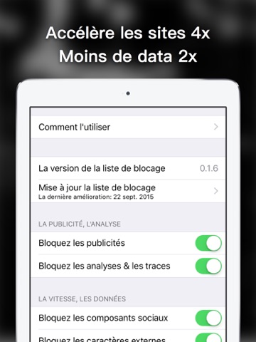 Screenshot #5 pour AdBlocker (Pro) - Bloquez les publicités et les traces，protéger la vie privée，accélère les sites avec moins de data