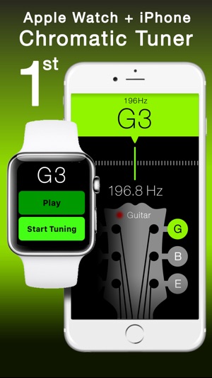 Free Guitar and String Instruments Chromatic Tuner with Tone Generator - Apple  Watch Edition on the App Store