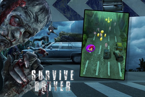 A Survive Driver Gold: Best 3D Driver Game in Post Apocalyptic Setting with Zombies and Car Upgrades screenshot 2