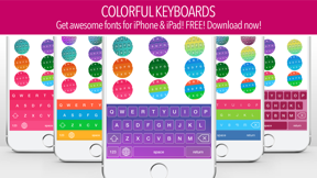 Color Keyboard ~ Cool New Keyboards & Free Fonts for iOS 8 screenshot