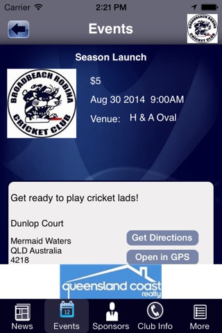 Broadbeach Robina Cricket Club screenshot 3