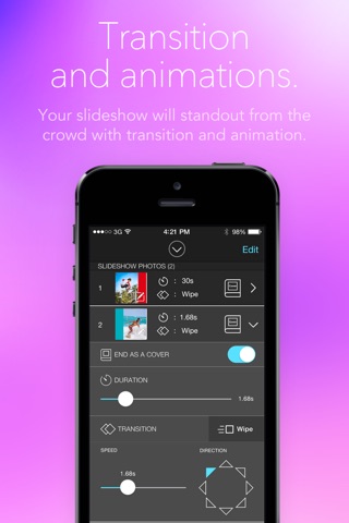 Slideshow Maker Square FREE - Photo Slideshow Creator with Beautiful Animate Transitions and Multiple Musics for Instagram screenshot 2