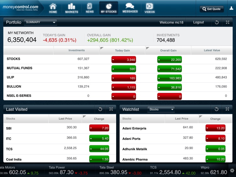 Moneycontrol Markets on iPad screenshot-4