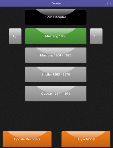 Screenshot #4 pour Option Decoder for Ford Classics