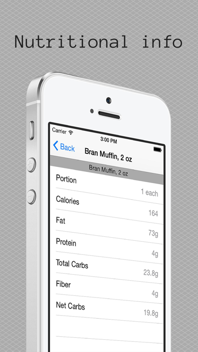 Screenshot #3 pour iCarb Carbohydrate and Calorie Counters