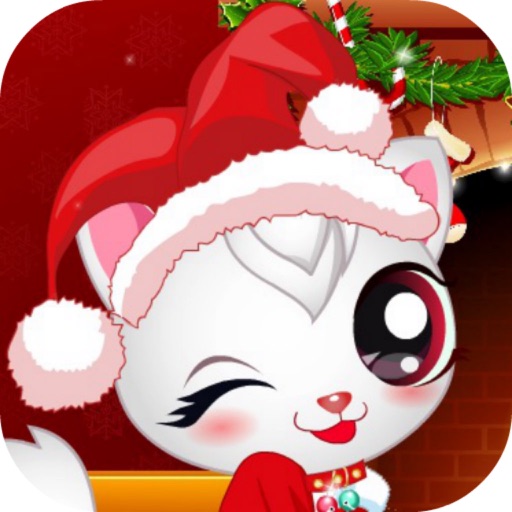 Dear Christmas Kitten Icon