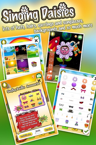 Singing Daisies - a dress up and make up games for kids screenshot 4