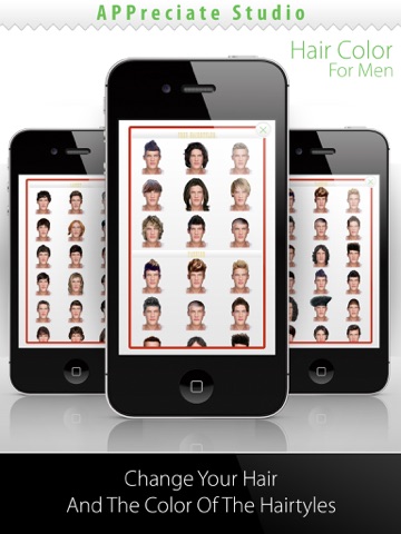 Hair Color For Men – Real Hairstyles iPad screenshot 3 - Photo & Video app