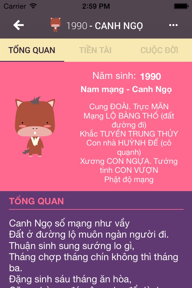 Tử Vi Trọn Đời - 2015 screenshot 2