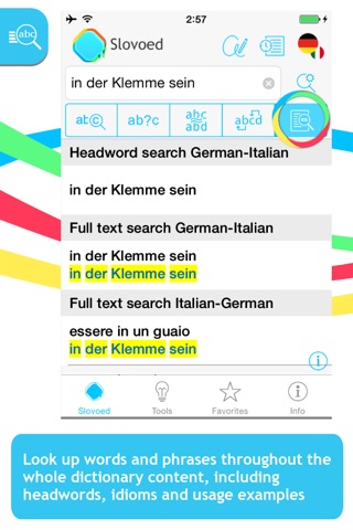 Скриншот из German <-> Italian Slovoed Classic talking dictionary