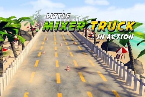 A Little Mixer Truck in Action Free: 3D Cartoonish Construction Driving Game for Kids screenshot 2
