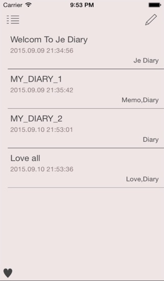 Screenshot #1 pour Je Diary