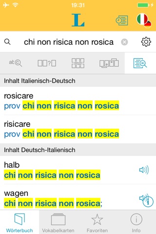 Italienisch XL Pro Wörterbuch screenshot 2