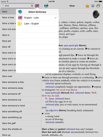 English Latin best dictionary - Anglicus Latine optimum dictionnaire iPad screenshot 4 - Education app