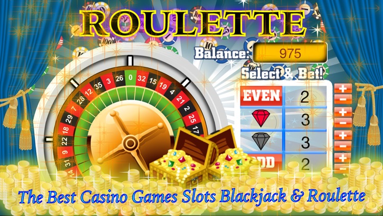 A Lucky Classic Slots Machine - Blackjack and Roulette +++ Triple Casino Games