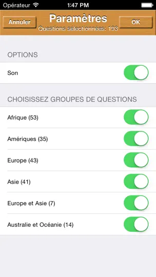Capture d'écran de Devinez Ce Pays sur iPhone 5