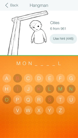 Hangman 2 - word game. Addictive quiz with words guessing(圖2)-速報App