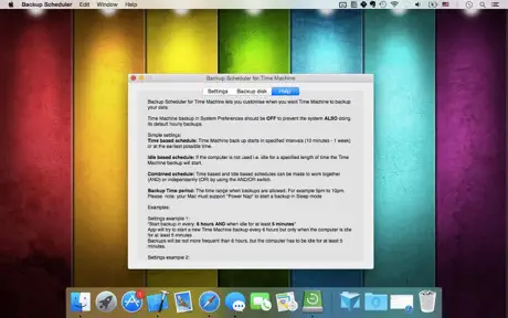 Backup Scheduler: Time Editor