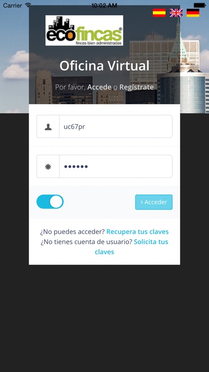 Oficina Virtual Ecofincas